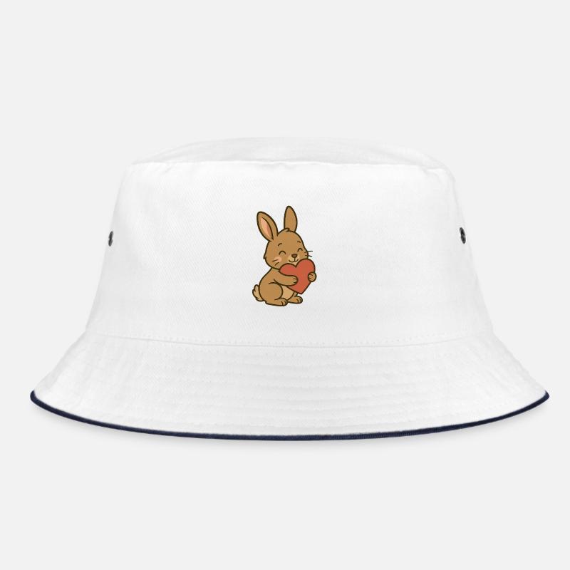 Cuddly Bunny Heart Bucket Hat
