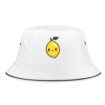 Lemon - Bucket Hat - white/navy - Front