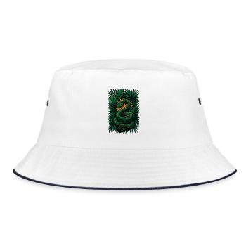 Sunburst Serpent - Bucket Hat - white/navy - Front