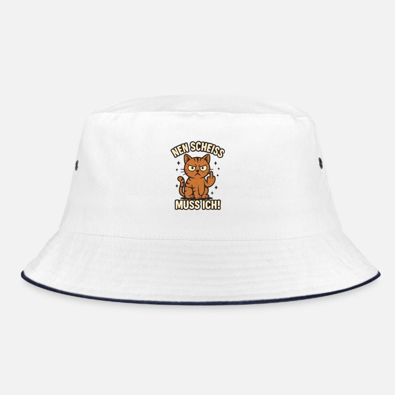 Lustige Katze mit frechem Spruch 'nen Scheiss Bucket Hat