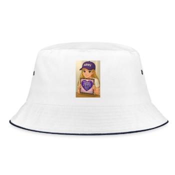 Army K-pop fans - Bucket Hat - white/navy - Front