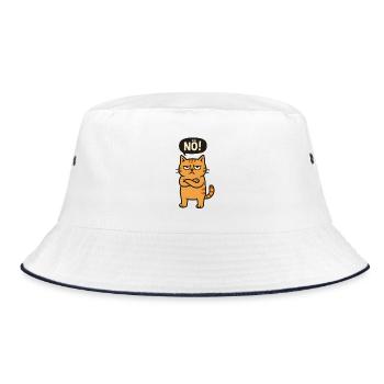 Drôle de chat avec un dicton effronté Non - Bob - blanc/marine - Devant