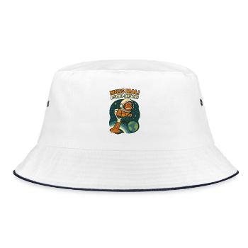 WC Muss Mal Astro Druck - Bucket Hat - white/navy - Front