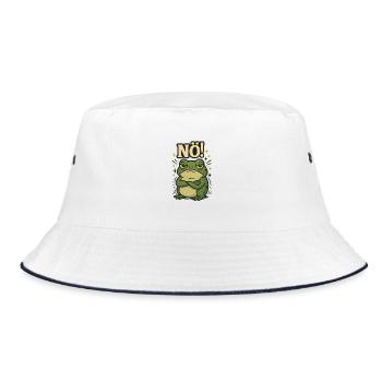 Grenouille Nope Fun Design Non - Bob - blanc/marine - Devant