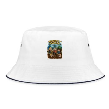 Festival Crew Crowd im Matsch Festival Camping - Bucket Hat - Weiß/Navy - Vorne