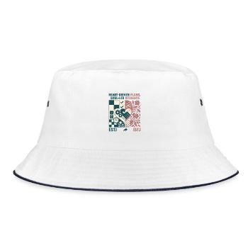 ISFJ × ESTJ – Heart-driven plans, soul-led results - Bucket Hat - white/navy - Front