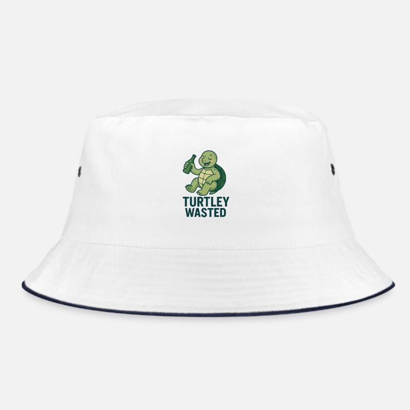 Playful Turtel Turtle - Bucket Hat - white/navy