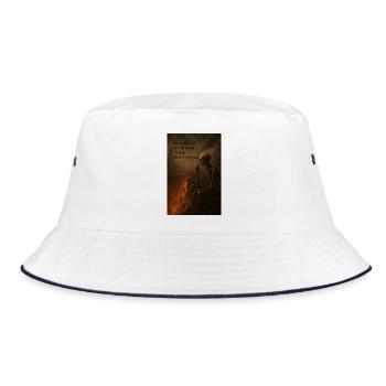 The world is passing - Bucket Hat - white/navy - Front