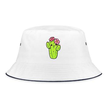 Cactus - Bucket Hat - white/navy - Front