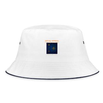 Nautical Travel Notebook - Bucket Hat - white/navy - Front