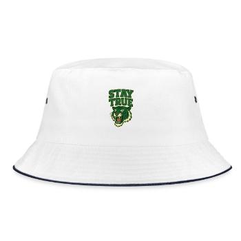 A wild declaration of loyalty - Bucket Hat - white/navy - Front