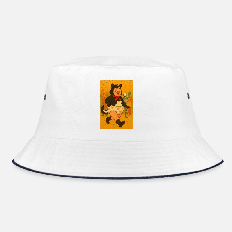 Festive dance with costumed characters - Bucket Hat - white/navy