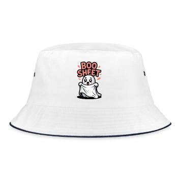 Terribly sweet ghost graphics - Bucket Hat - white/navy - Front
