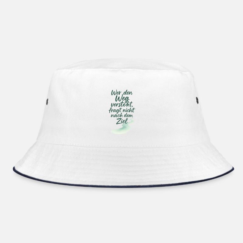 Motivational quote with waterway elements Bucket Hat