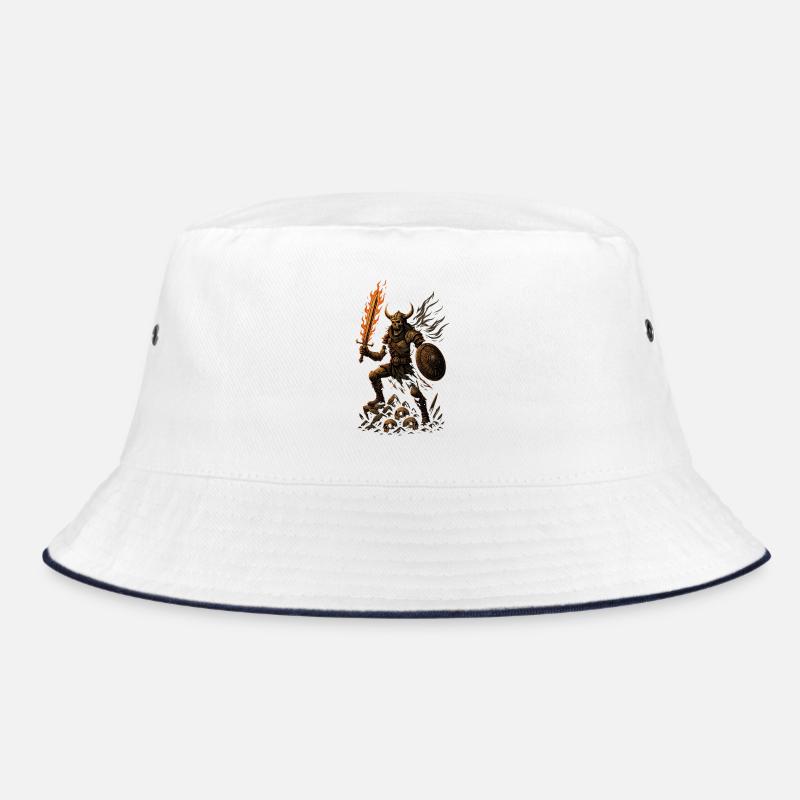 Demonic Warrior with Fire Dagger Bucket Hat