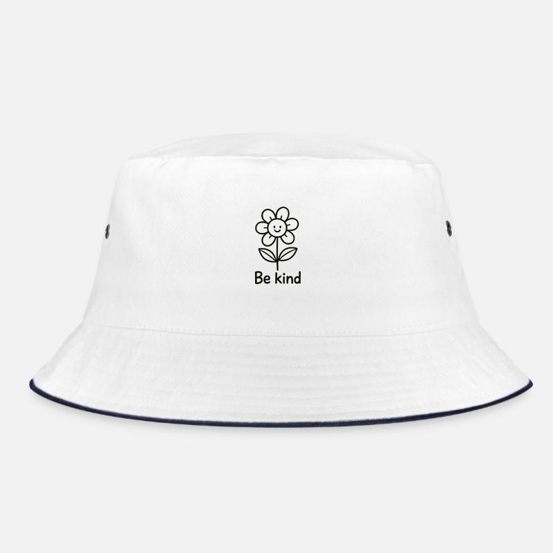 Fröhliche Blume mit Botschaft Bucket Hat