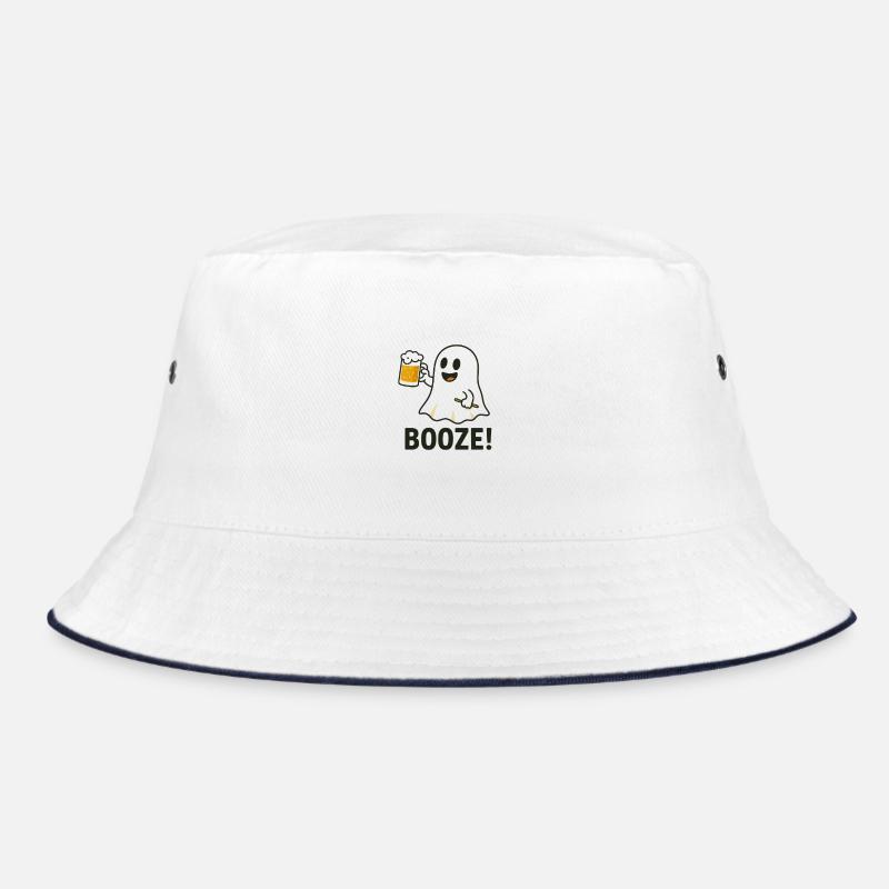 Verspieltes Halloween-Geist Motiv mit Bierglas Bucket Hat