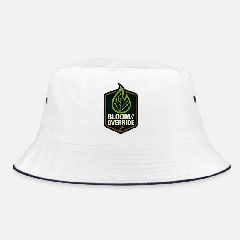 Bloom // Override – Solarpunk Emblem Bucket Hat