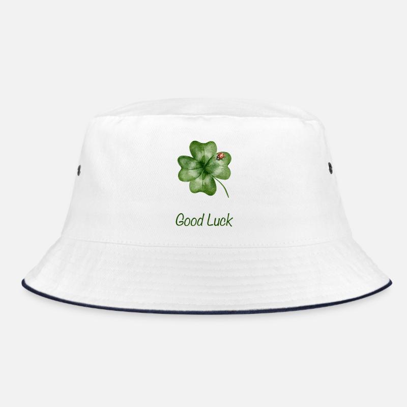 Good Luck – Kleeblatt mit Marienkäfer Bucket Hat