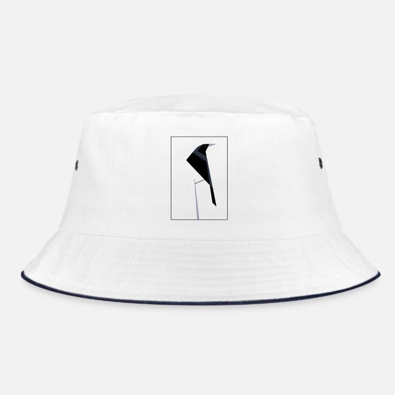 Silhouette abstraite d’Ibis - Bob - blanc/marine