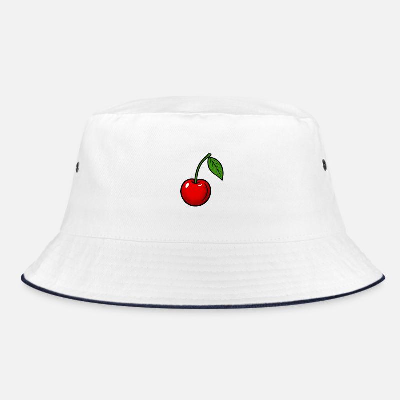 Fruity cherry print with leaf design Bucket Hat