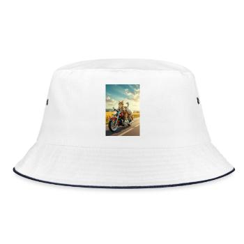 Chat et Oie en Moto - Bob - blanc/marine - Devant