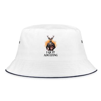 Ich habe aufgehört, Hirsche auszuwachsen - Bucket Hat - Weiß/Navy - Vorne