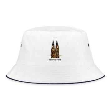 Kölner Dom - Domstadtkind - Bucket Hat - Weiß/Navy - Vorne