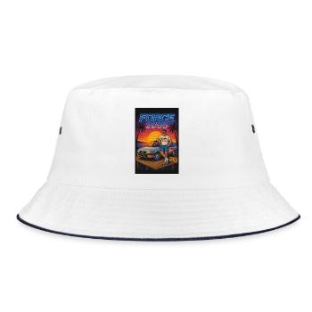 Pontoon - Bucket Hat - white/navy - Front