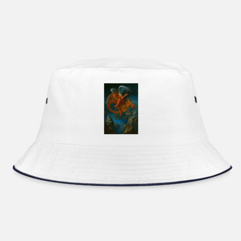 Fantasy Mechanical Flying Creature Design Bucket Hat