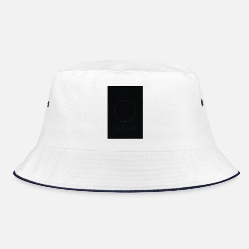 Techno in neon light - Bucket Hat - white/navy