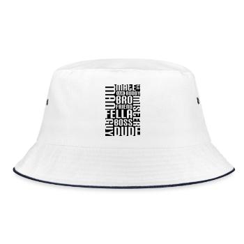 Friend, mate, dude - Bucket Hat - white/navy - Front