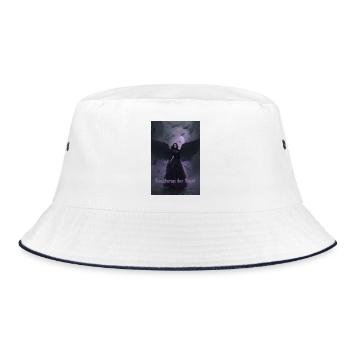 Nachtkreatur mit schwarzen Flügeln - Bucket Hat - Weiß/Navy - Vorne