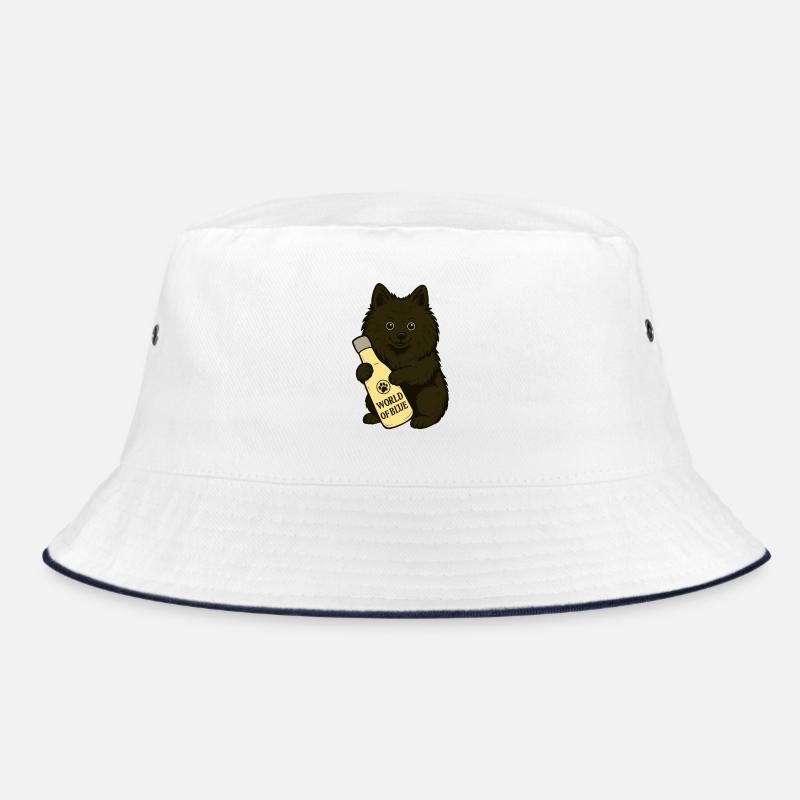 Niedlicher Spitz (Hund) mit Flasche Bucket Hat