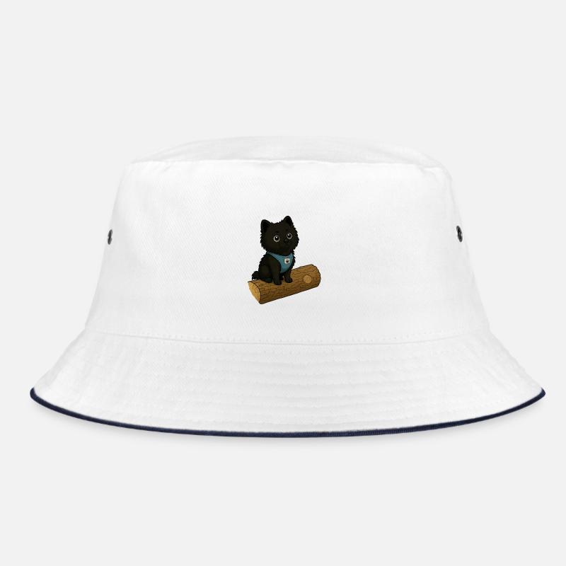 Chien mignon avec tronc d’arbre - Bob - blanc/marine