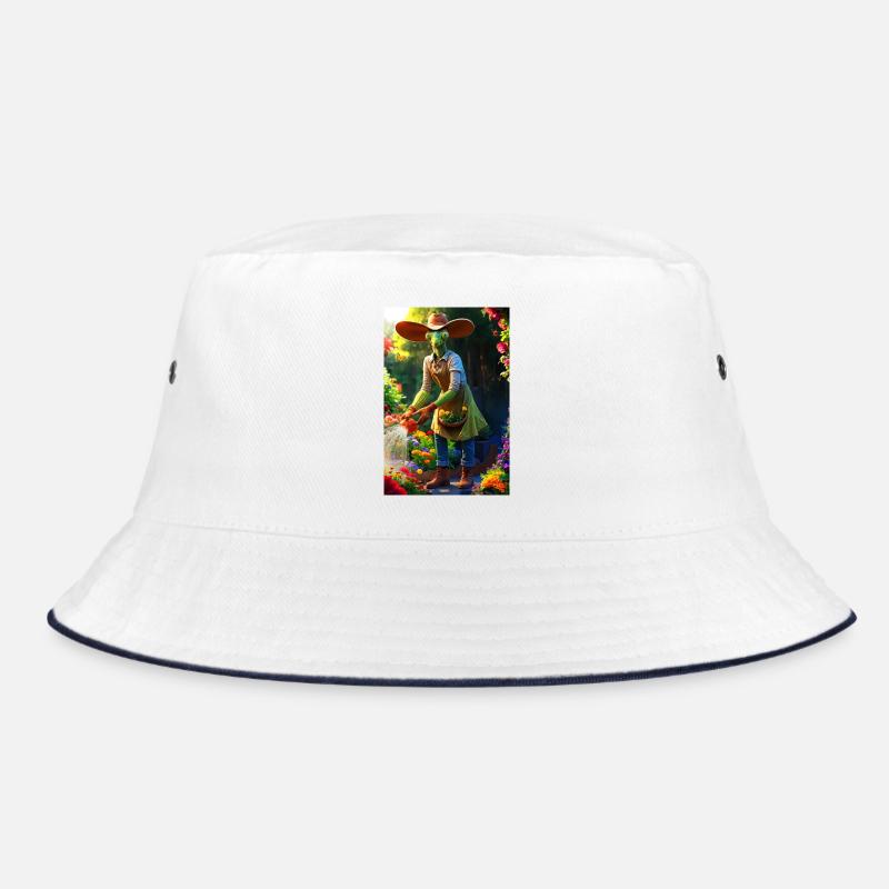 Humanoide Gartenmantis mit Scheunenhut Bucket Hat