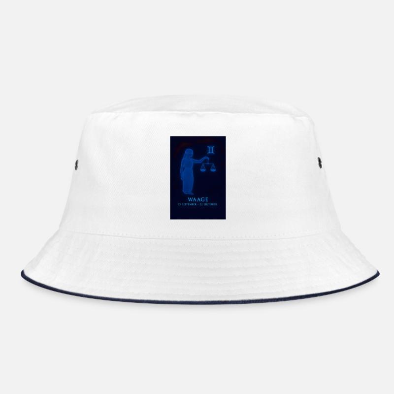 Waage Sternzeichen mit Justitia-Symbol Bucket Hat