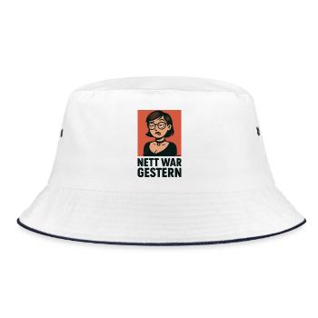 Nice Was Yesterday - Bucket Hat - white/navy - Front