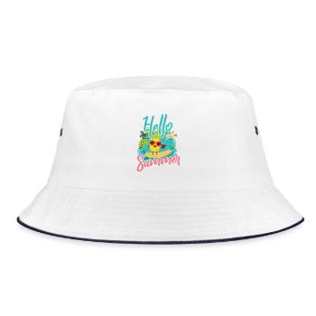 Ananas de surf estival avec lunettes de soleil - Bob - blanc/marine - Devant