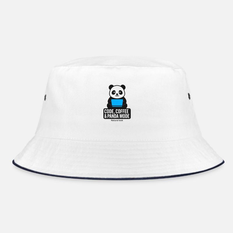 Code, Coffee &amp; Panda Style Bucket Hat