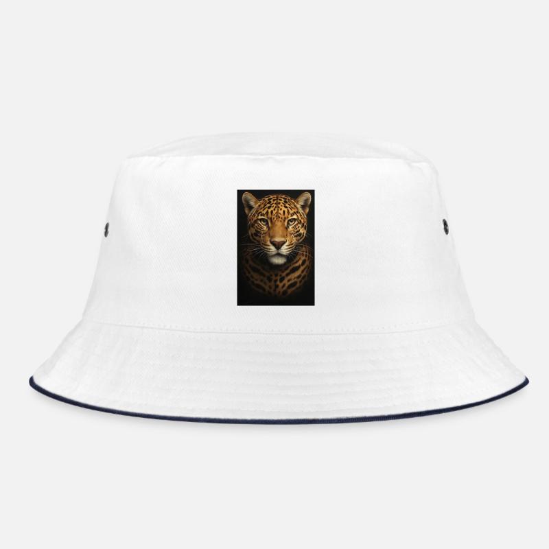 Datenanalyse-Illustration mit Leopard Bucket Hat