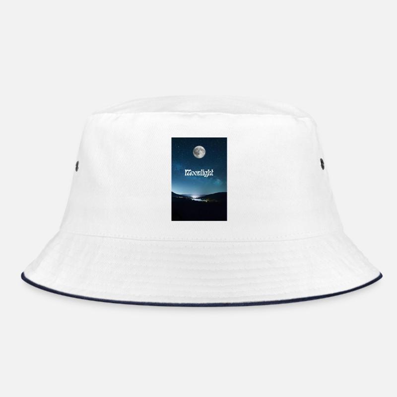 Gentle moonlit night with starry sky Bucket Hat