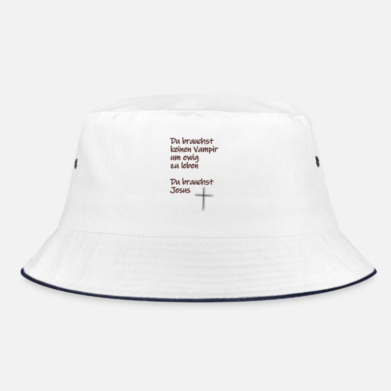 Ermutigende Jesus-Vampir-Botschaft Bucket Hat