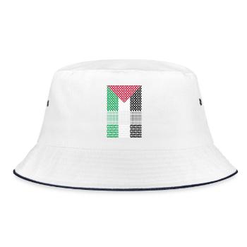 drapeau palestinien - Bob - blanc/marine - Devant