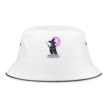 Moonlight Magic & Halloween Dreams - Bucket Hat - Weiß/Navy - Vorne