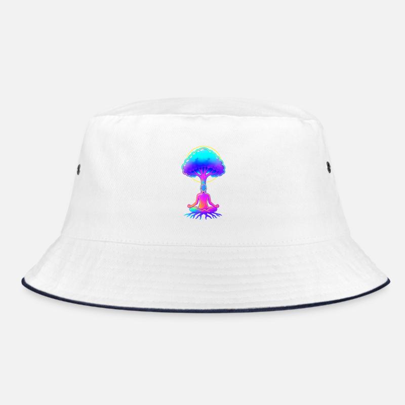 Neonbaum der Meditation Bucket Hat