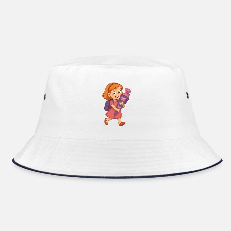 Schulanfang Mädchen mit Schultüte Bucket Hat
