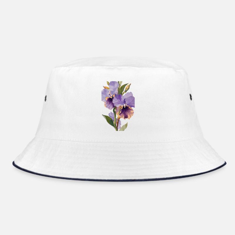 Lila Blumen - Öl auf Leinwand Bucket Hat