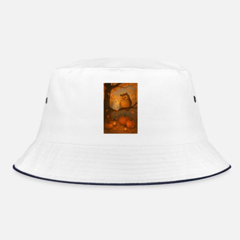 Gespenst mit süßer Eule Bucket Hat