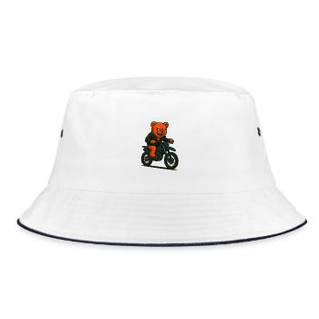 Gummibärchen-Reiter - Bucket Hat - Weiß/Navy - Vorne